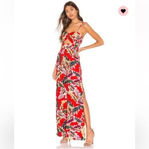 NWOT NBD Jumpsuit in Tropical Red